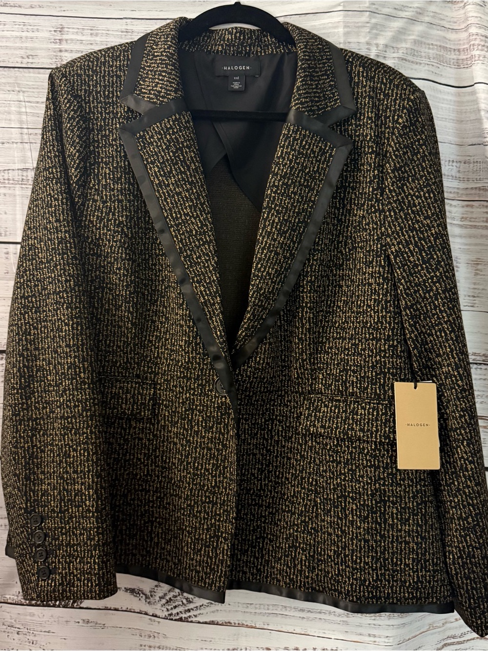 Halogen Brand Brown Black Women’s Suit Jacket Blazer Nordstrom XXL NWT